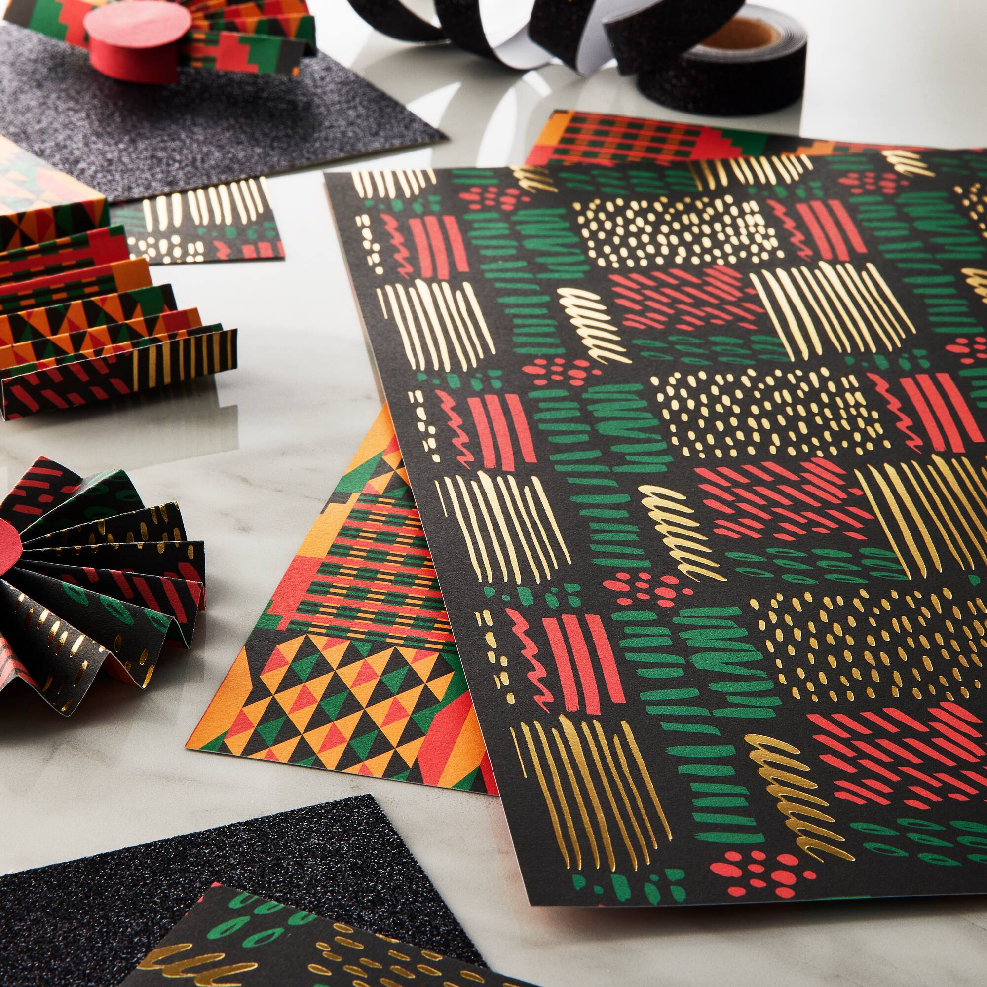 24 Pack: Kente Double-Sided Cardstock Paper by Recollections™, 12" x 12"